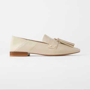 NWT Zara Soft Leather Flat Moccasin/Loafers